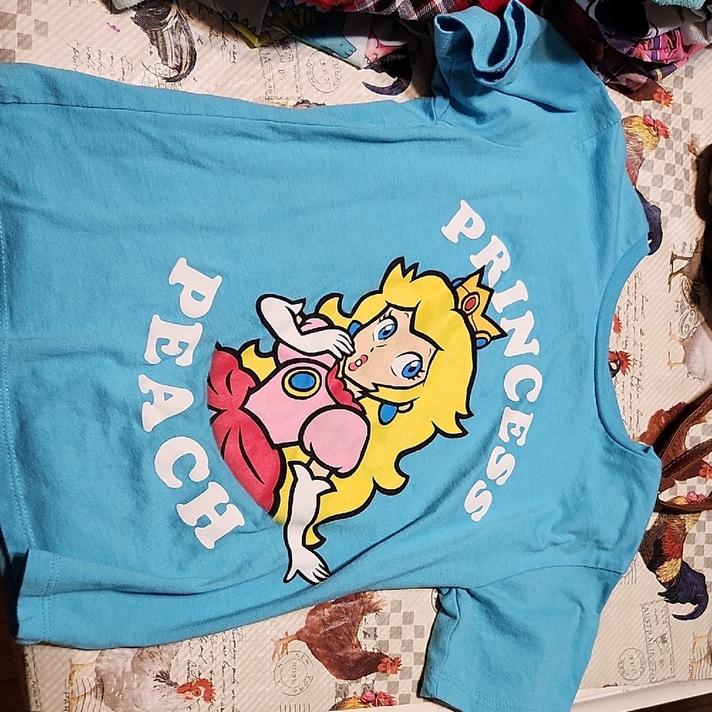 Princess Peach Blue Kids Shirt